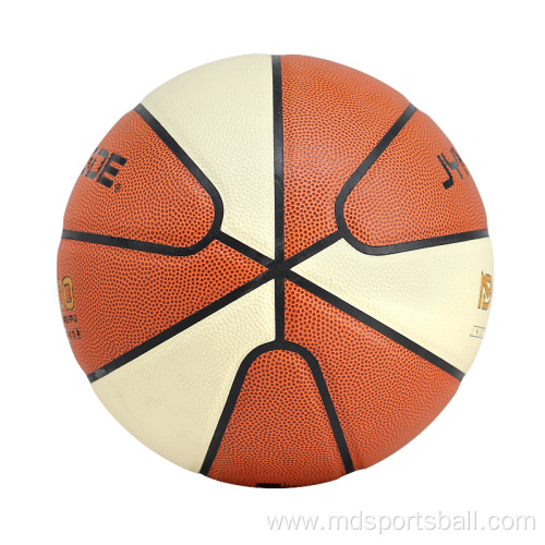 9 panels design leather custom basketball